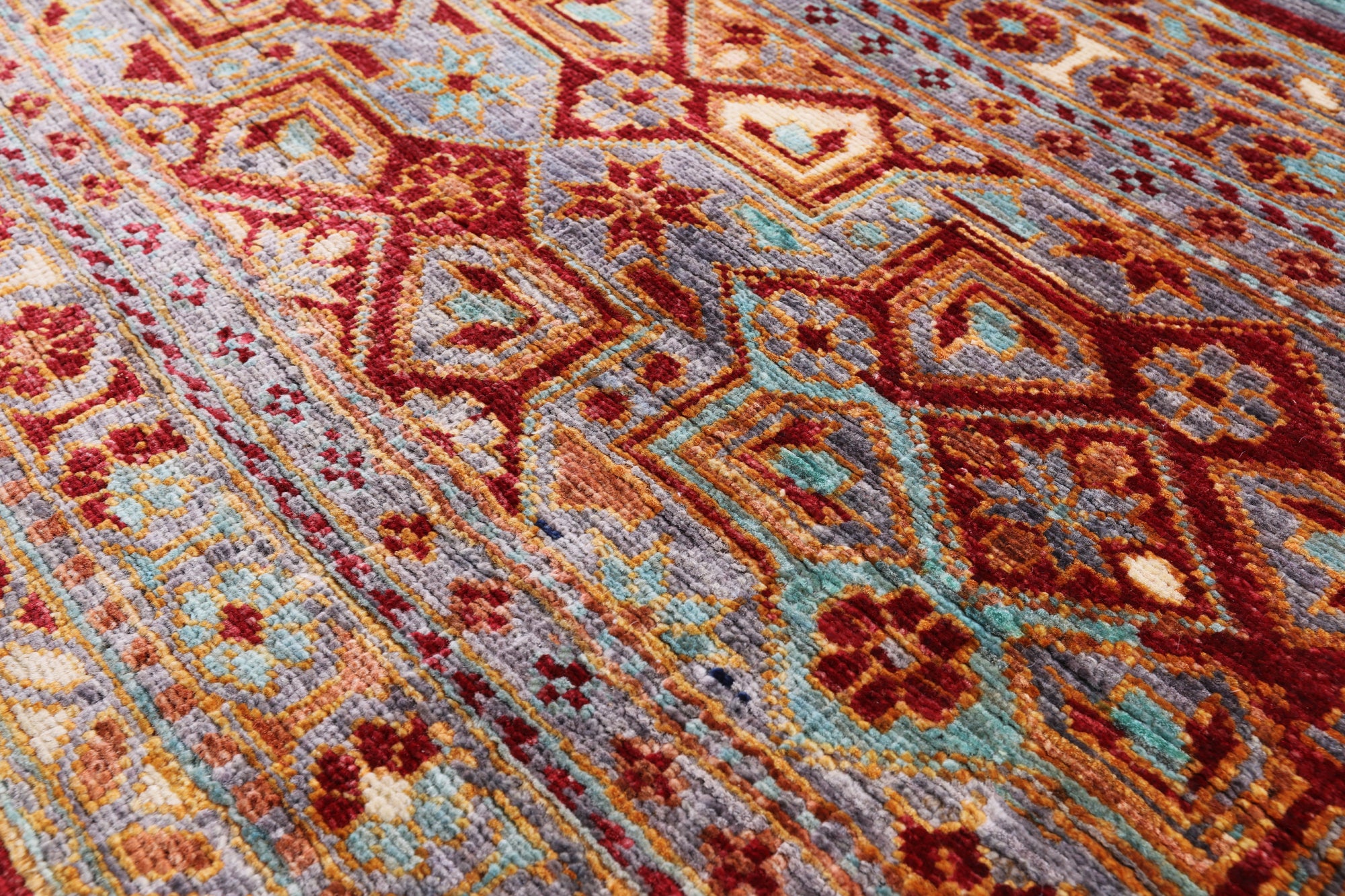 Khorjin Persian Gabbeh Hand Knotted Wool Rug - 3' 10" X 5' 6" - Golden Nile