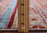 Khorjin Persian Gabbeh Hand Knotted Wool Rug - 3' 10" X 5' 6" - Golden Nile