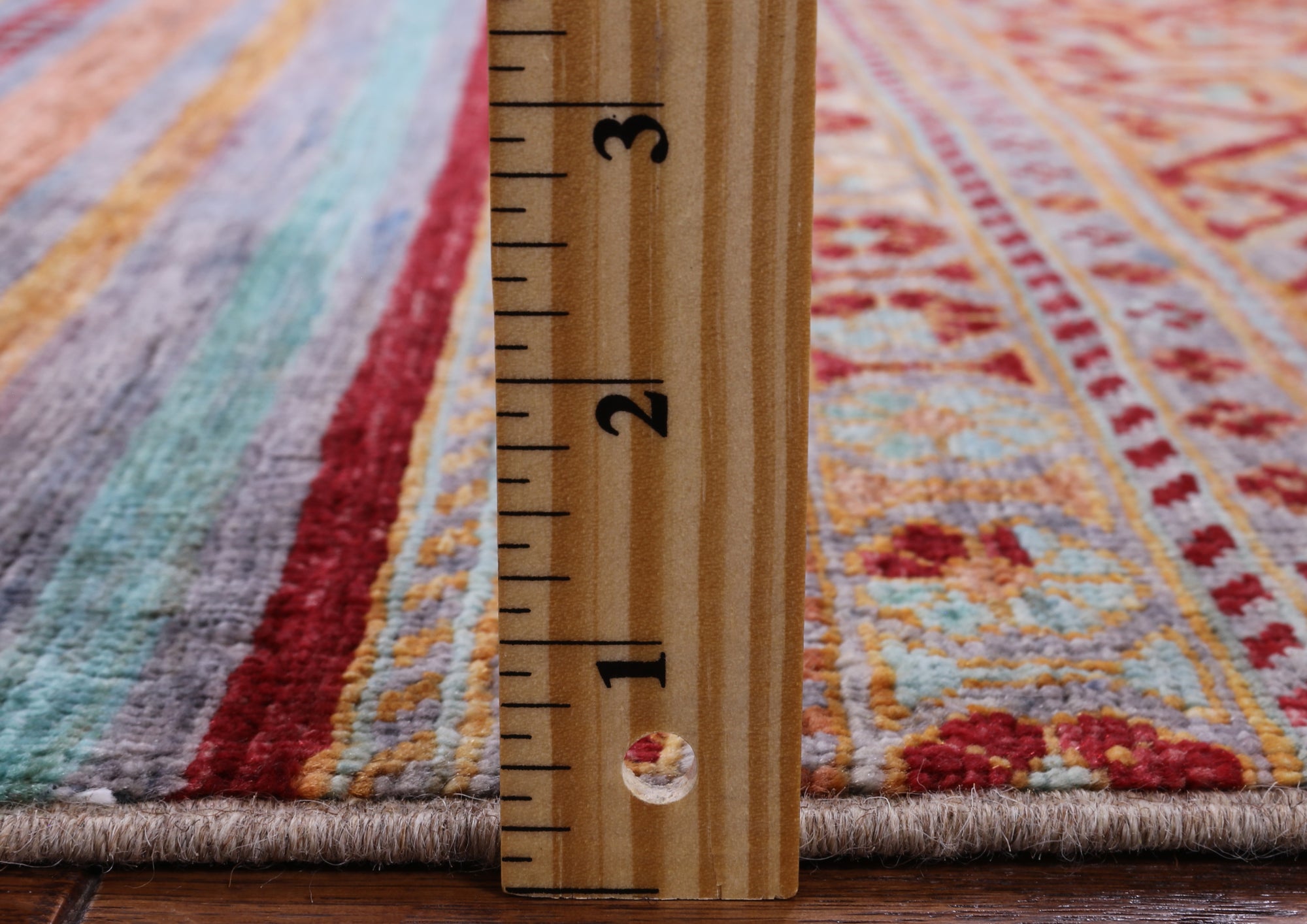 Khorjin Persian Gabbeh Hand Knotted Wool Rug - 3' 10" X 5' 6" - Golden Nile
