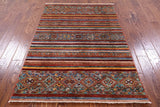 Khorjin Persian Gabbeh Handmade Wool Rug - 3' 11" X 5' 10" - Golden Nile