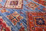 Khorjin Persian Gabbeh Handmade Wool Rug - 4' 1" X 5' 7" - Golden Nile
