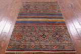 Khorjin Persian Gabbeh Handmade Wool Rug - 3' 5" X 4' 11" - Golden Nile