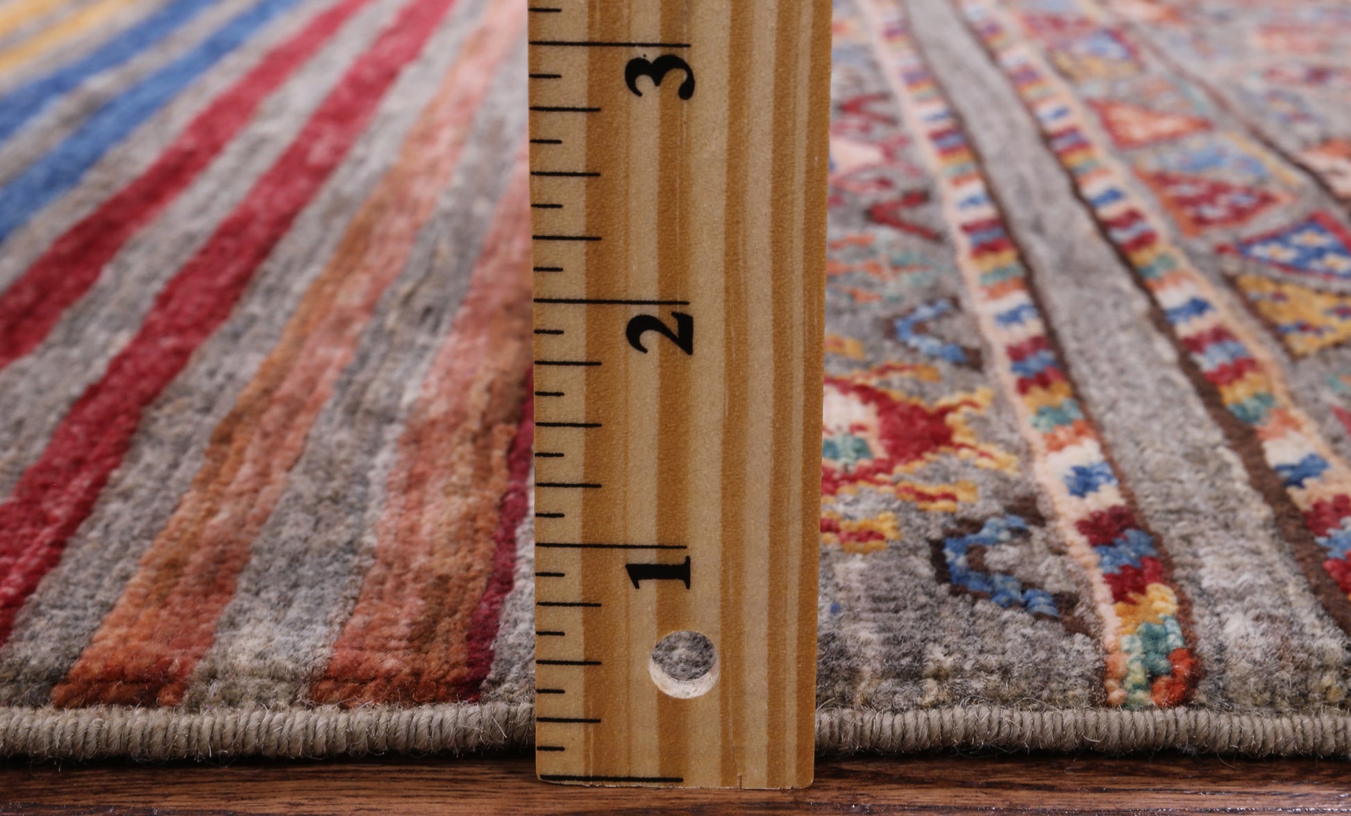 Khorjin Persian Gabbeh Handmade Wool Rug - 3' 5" X 4' 11" - Golden Nile