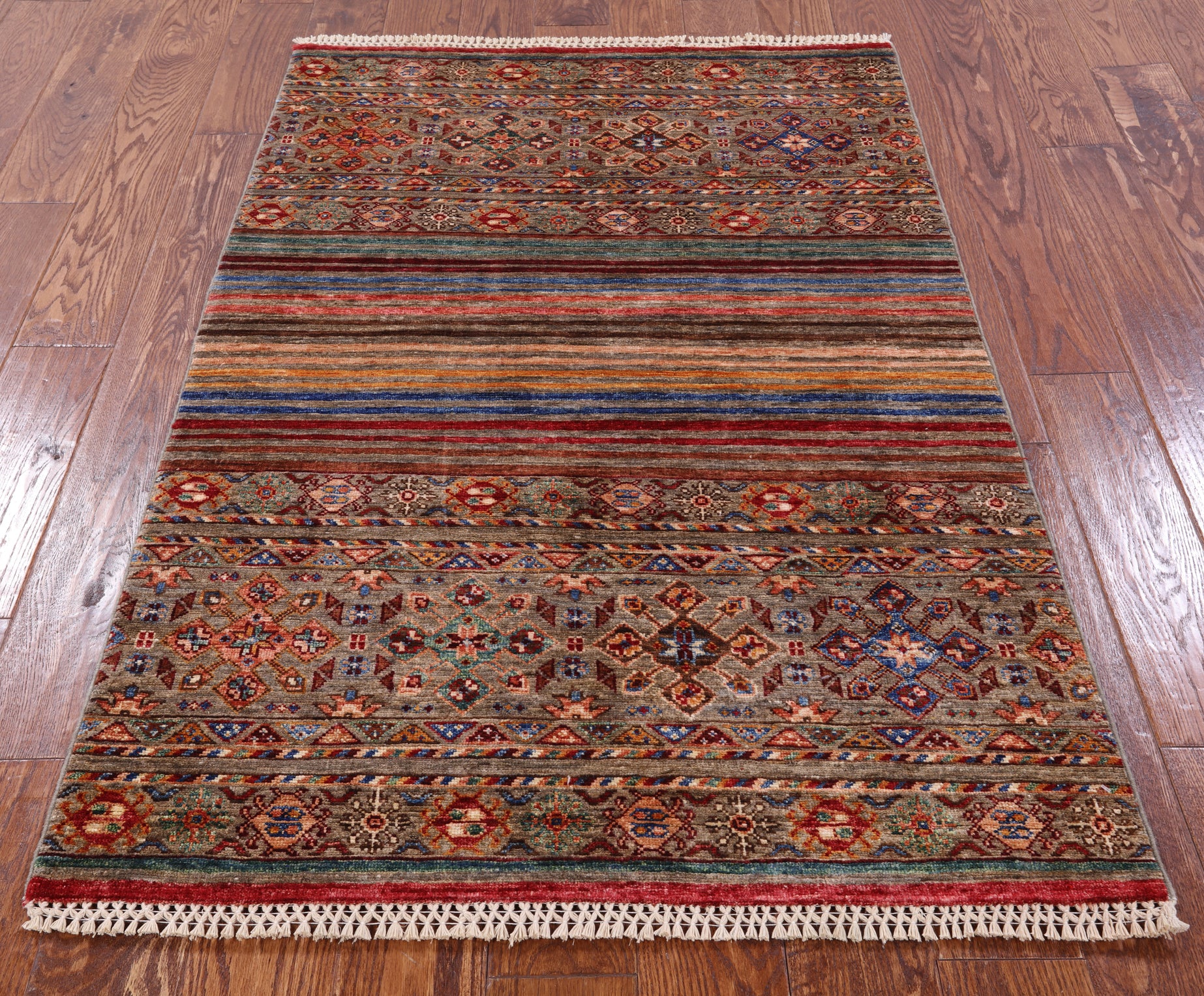 Khorjin Persian Gabbeh Hand Knotted Wool Rug - 3' 3" X 4' 11" - Golden Nile