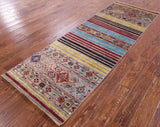 Khorjin Persian Gabbeh Handmade Wool Runner Rug - 2' 9" X 7' 11" - Golden Nile