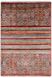 Khorjin Persian Gabbeh Handmade Wool Rug - 2' 8" X 3' 11" - Golden Nile