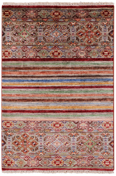 Khorjin Persian Gabbeh Handmade Wool Rug - 2' 8" X 3' 11" - Golden Nile