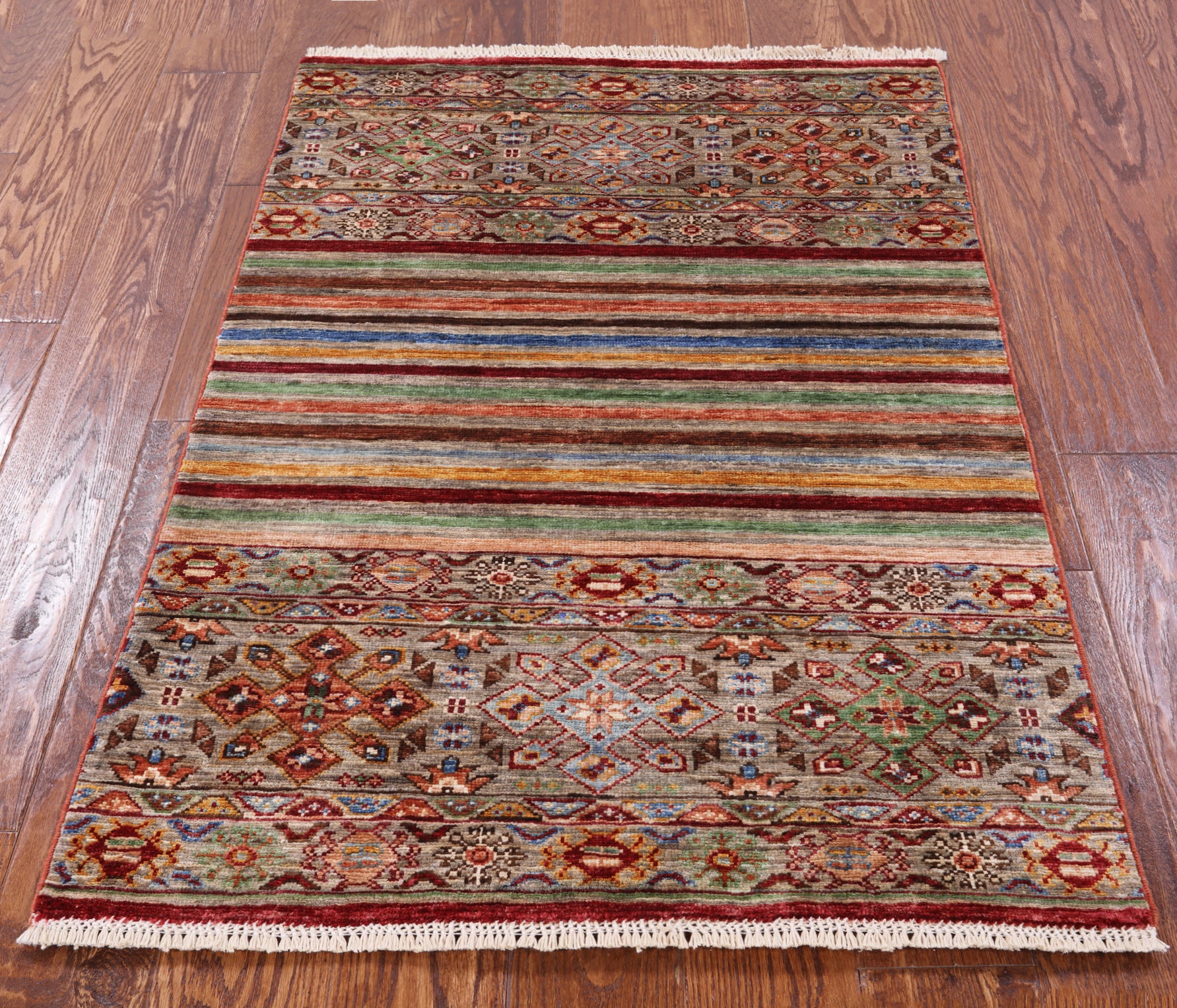 Khorjin Persian Gabbeh Handmade Wool Rug - 2' 8" X 3' 11" - Golden Nile
