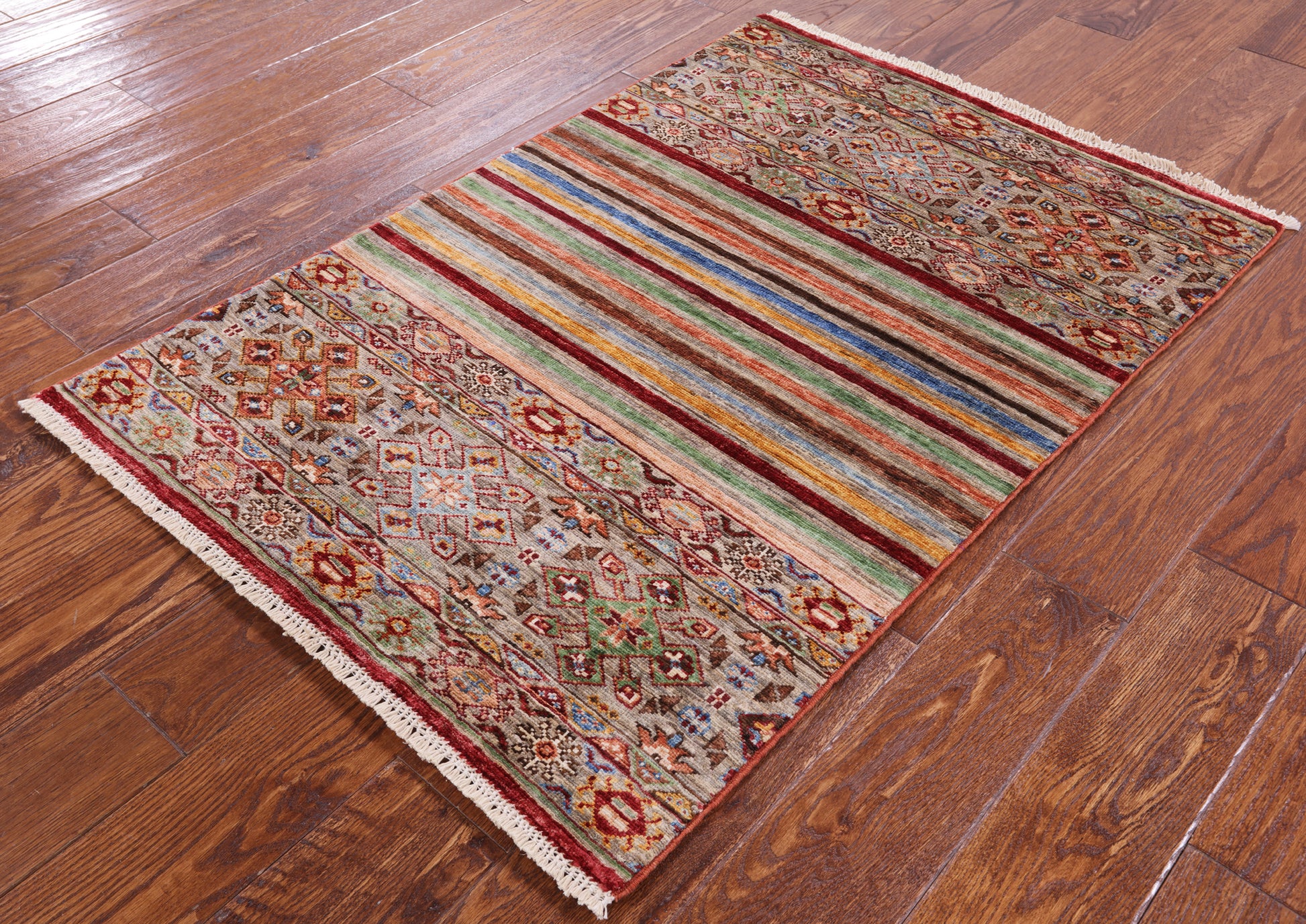 Khorjin Persian Gabbeh Handmade Wool Rug - 2' 8" X 3' 11" - Golden Nile
