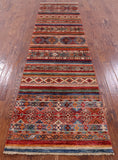 Khorjin Persian Gabbeh Hand Knotted Wool Runner Rug - 2' 7" X 9' 10" - Golden Nile