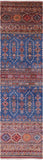 Blue Khorjin Persian Gabbeh Hand Knotted Wool Runner Rug - 2' 7" X 9' 8" - Golden Nile