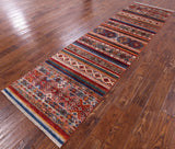 Khorjin Persian Gabbeh Hand Knotted Wool Runner Rug - 2' 8" X 9' 10" - Golden Nile