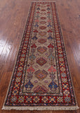 Super Kazak Handmade Wool Runner Rug - 2' 6" X 10' 1" - Golden Nile