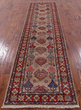 Super Kazak Handmade Wool Runner Rug - 2' 8" X 10' 1" - Golden Nile