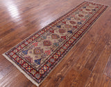 Super Kazak Handmade Wool Runner Rug - 2' 8" X 10' 1" - Golden Nile