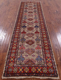 Super Kazak Hand Knotted Wool Runner Rug - 2' 9" X 9' 10" - Golden Nile