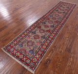 Super Kazak Handmade Wool Runner Rug - 2' 6" X 10' 2" - Golden Nile