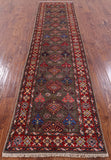 Super Kazak Hand Knotted Wool Runner Rug - 2' 6" X 10' 8" - Golden Nile