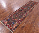 Super Kazak Hand Knotted Wool Runner Rug - 2' 6" X 10' 8" - Golden Nile