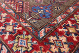 Super Kazak Hand Knotted Wool Runner Rug - 2' 6" X 10' 8" - Golden Nile