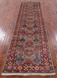 Super Kazak Hand Knotted Wool Runner Rug - 2' 8" X 9' 7" - Golden Nile