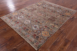 Khorjin Persian Gabbeh Handmade Wool Rug - 5' 1" X 6' 7" - Golden Nile