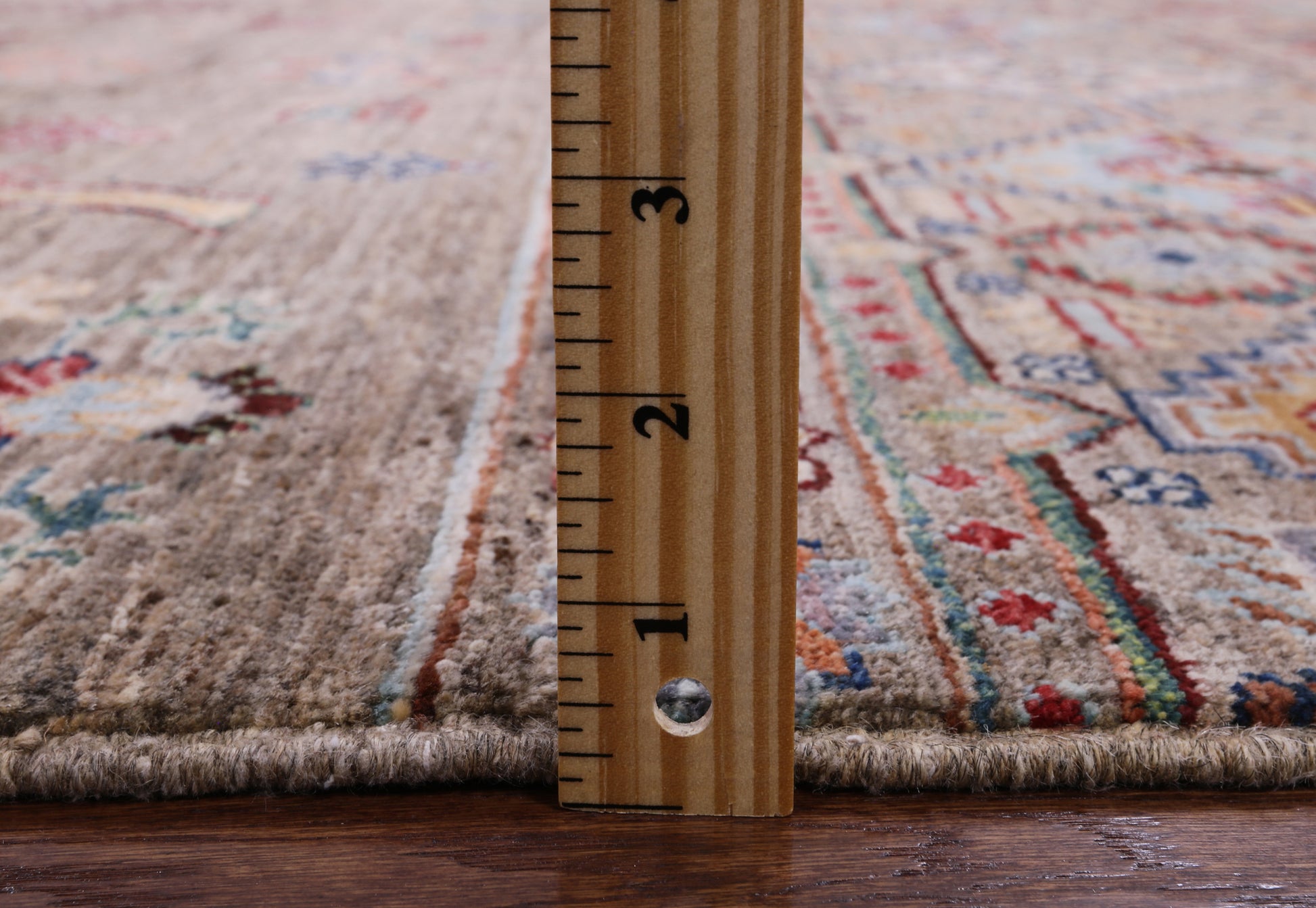 Khorjin Persian Gabbeh Handmade Wool Rug - 5' 1" X 6' 7" - Golden Nile
