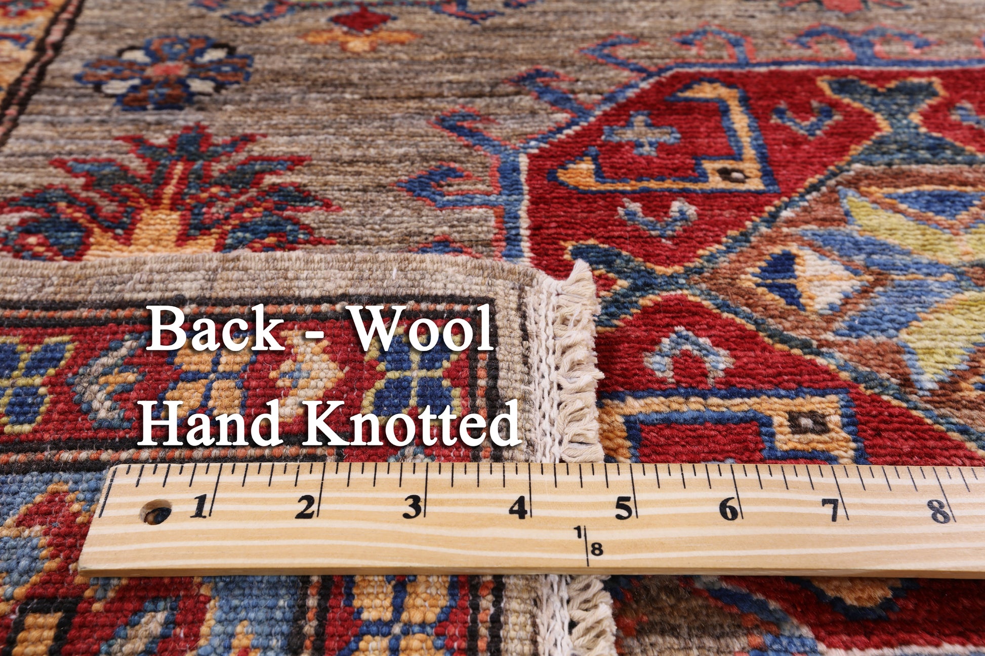 Super Kazak Hand Knotted Wool Rug - 3' 10" X 5' 10" - Golden Nile