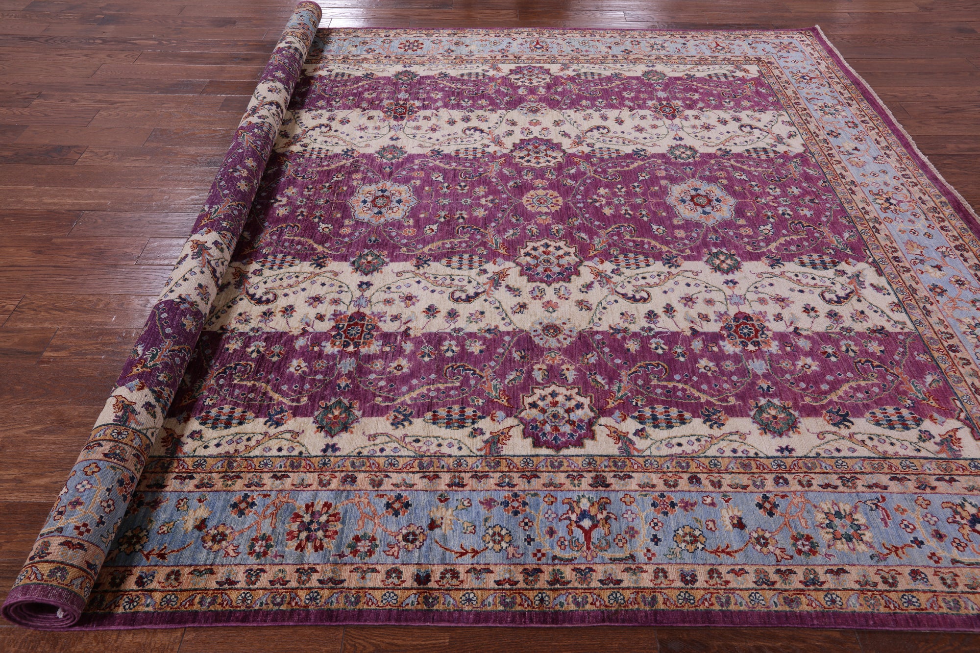 Persian Fine Serapi Hand Knotted Wool Rug - 8' 10" X 11' 10" - Golden Nile