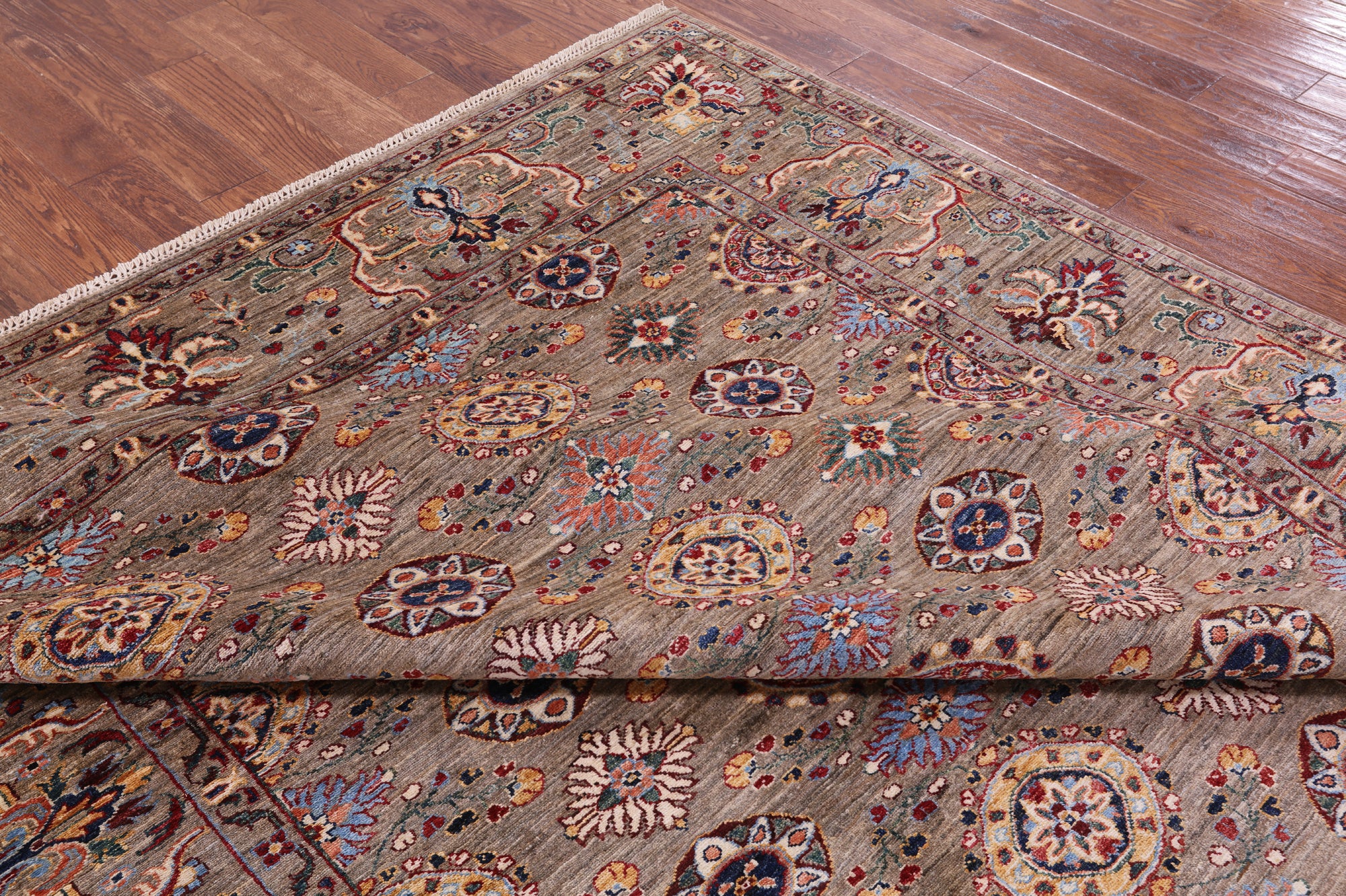Peshawar Hand Knotted Wool Rug - 8' 3" X 11' 4" - Golden Nile