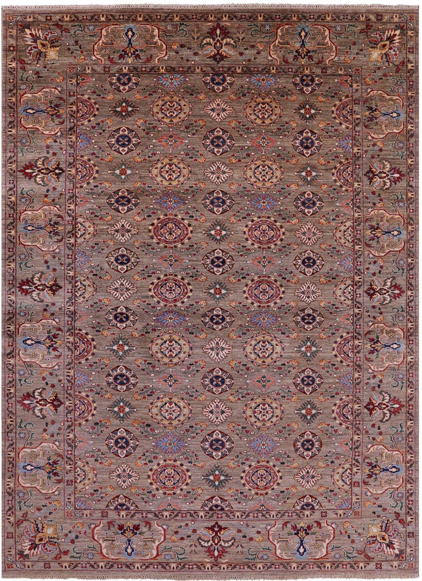Peshawar Hand Knotted Wool Rug - 8' 3" X 11' 4" - Golden Nile