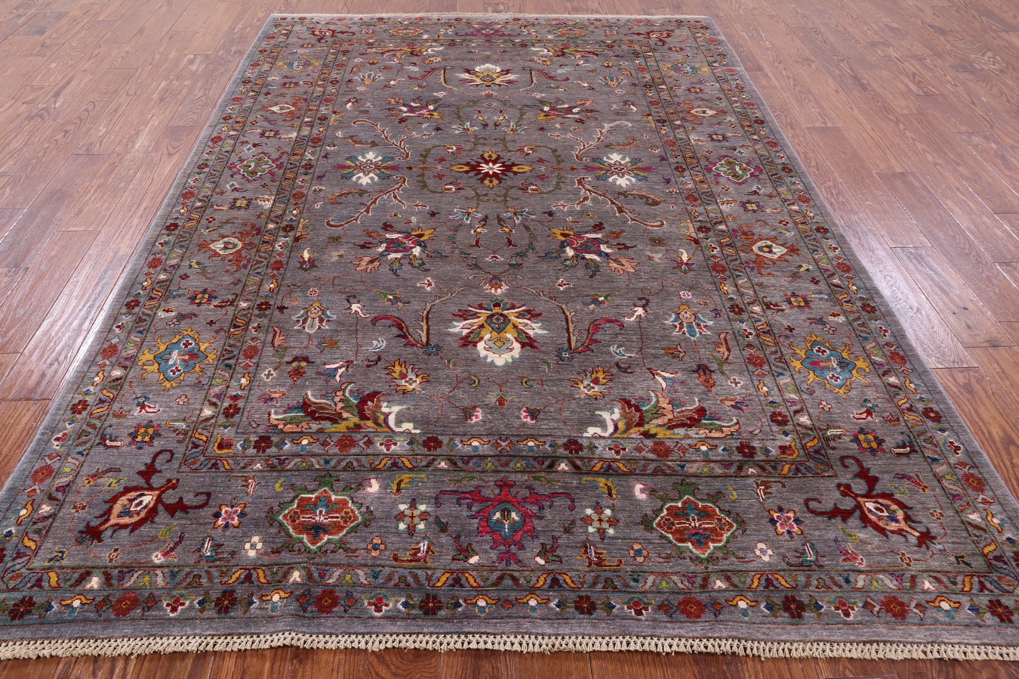 Peshawar Hand Knotted Wool Rug - 6' 9" X 9' 8" - Golden Nile