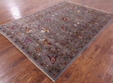 Peshawar Hand Knotted Wool Rug - 6' 9" X 9' 8" - Golden Nile