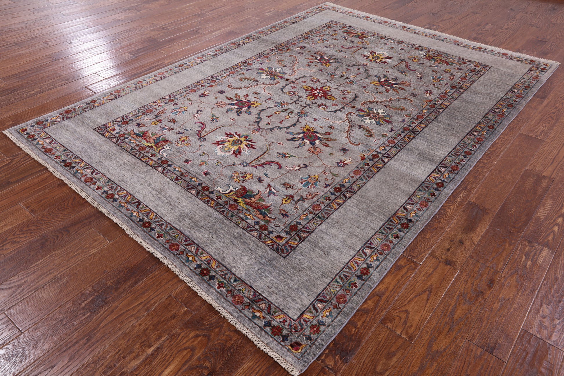 Peshawar Hand Knotted Wool Rug - 6' 9" X 9' 8" - Golden Nile