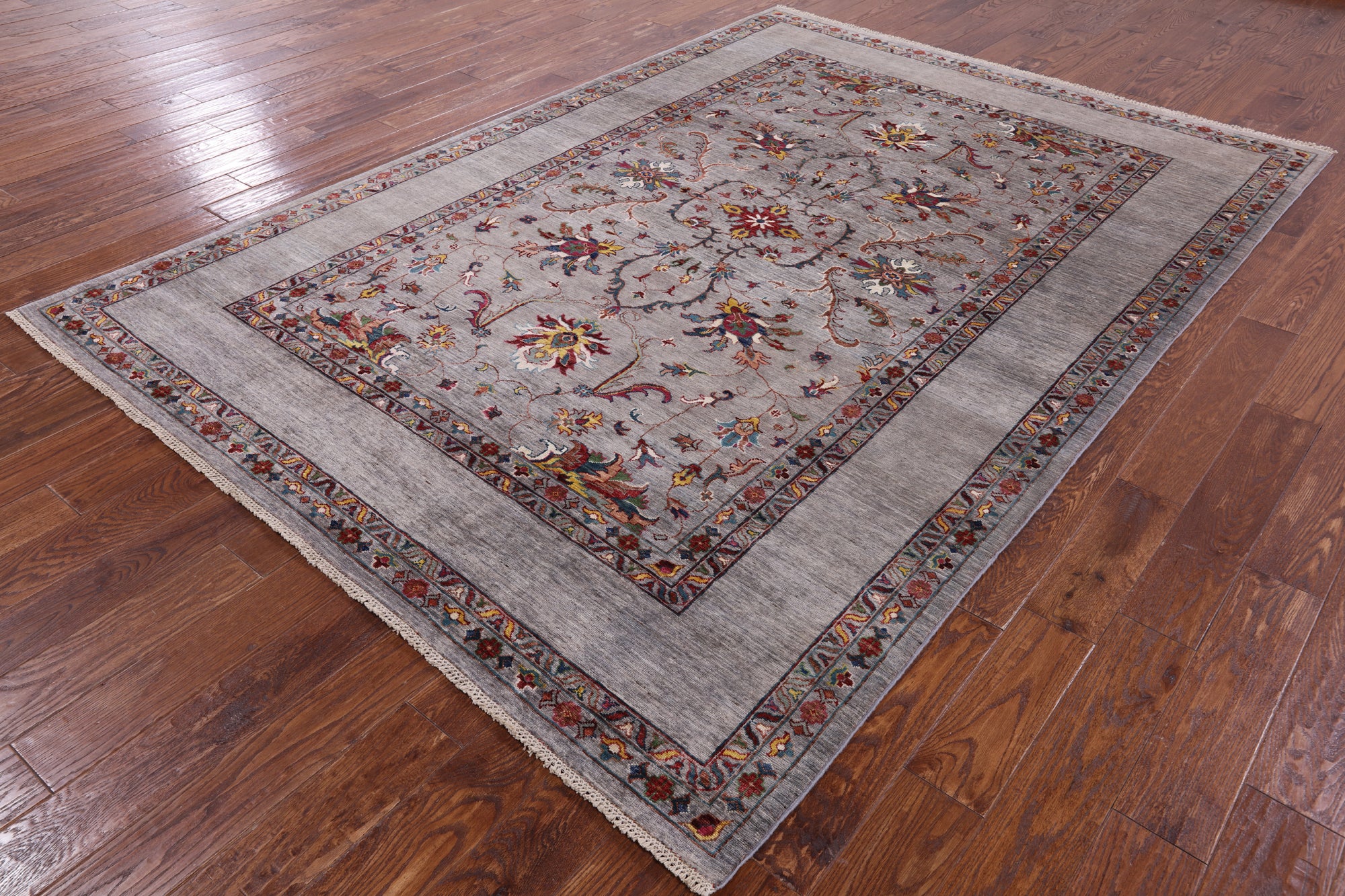 Peshawar Hand Knotted Wool Rug - 6' 9" X 9' 8" - Golden Nile