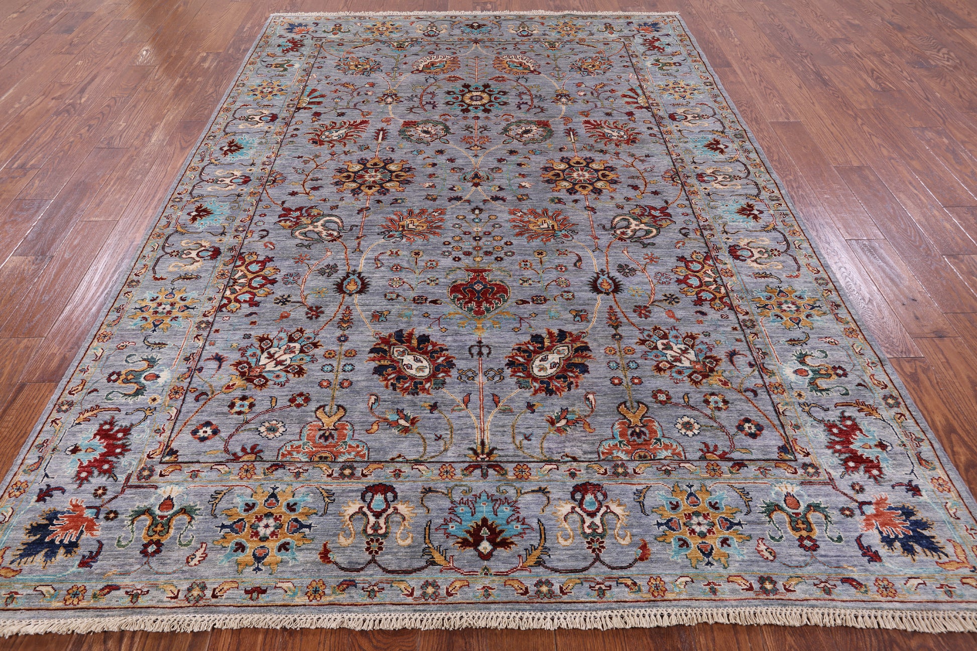 Peshawar Handmade Wool Rug - 6' 10" X 9' 8" - Golden Nile