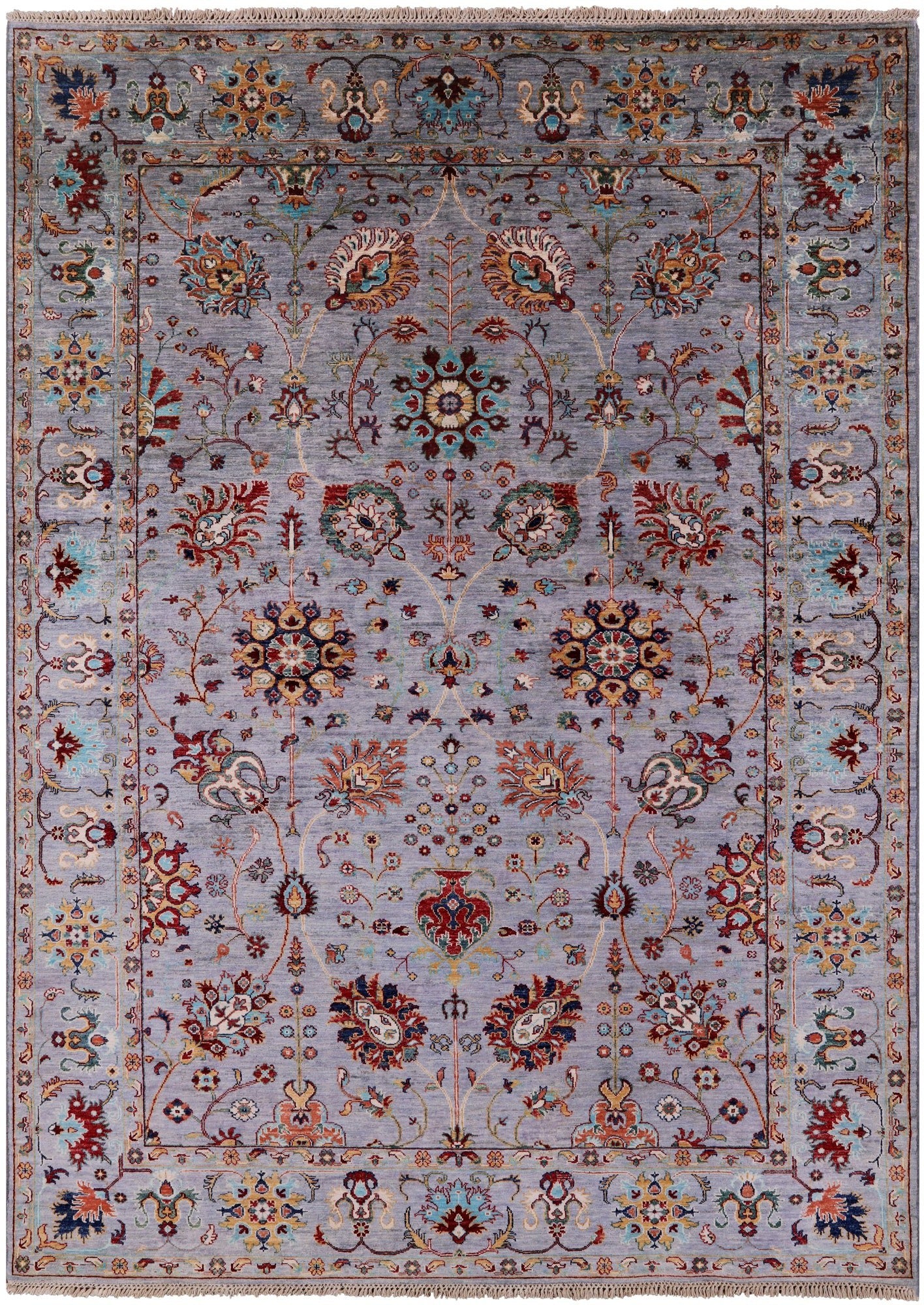 Peshawar Handmade Wool Rug - 6' 10" X 9' 8" - Golden Nile