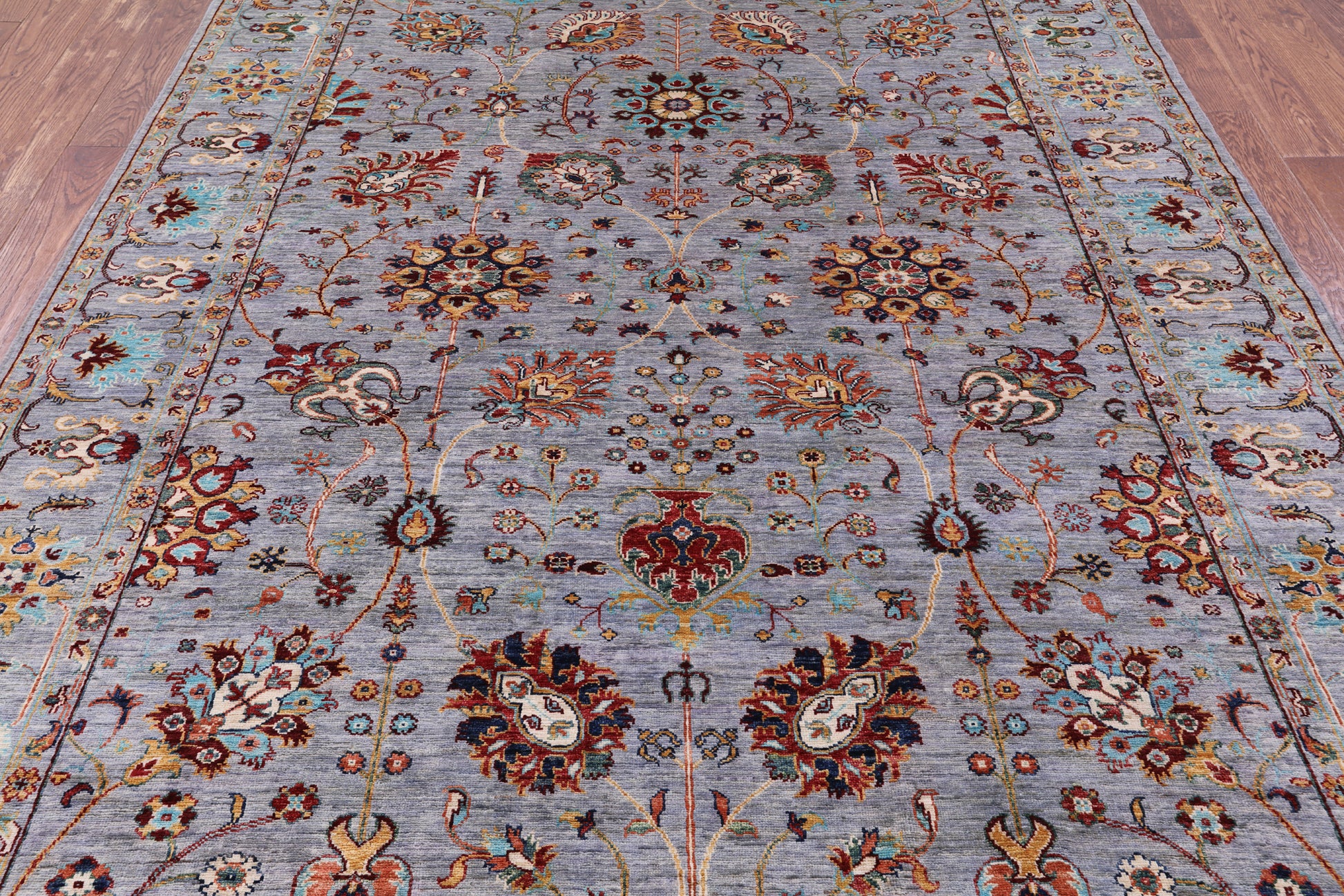 Peshawar Handmade Wool Rug - 6' 10" X 9' 8" - Golden Nile