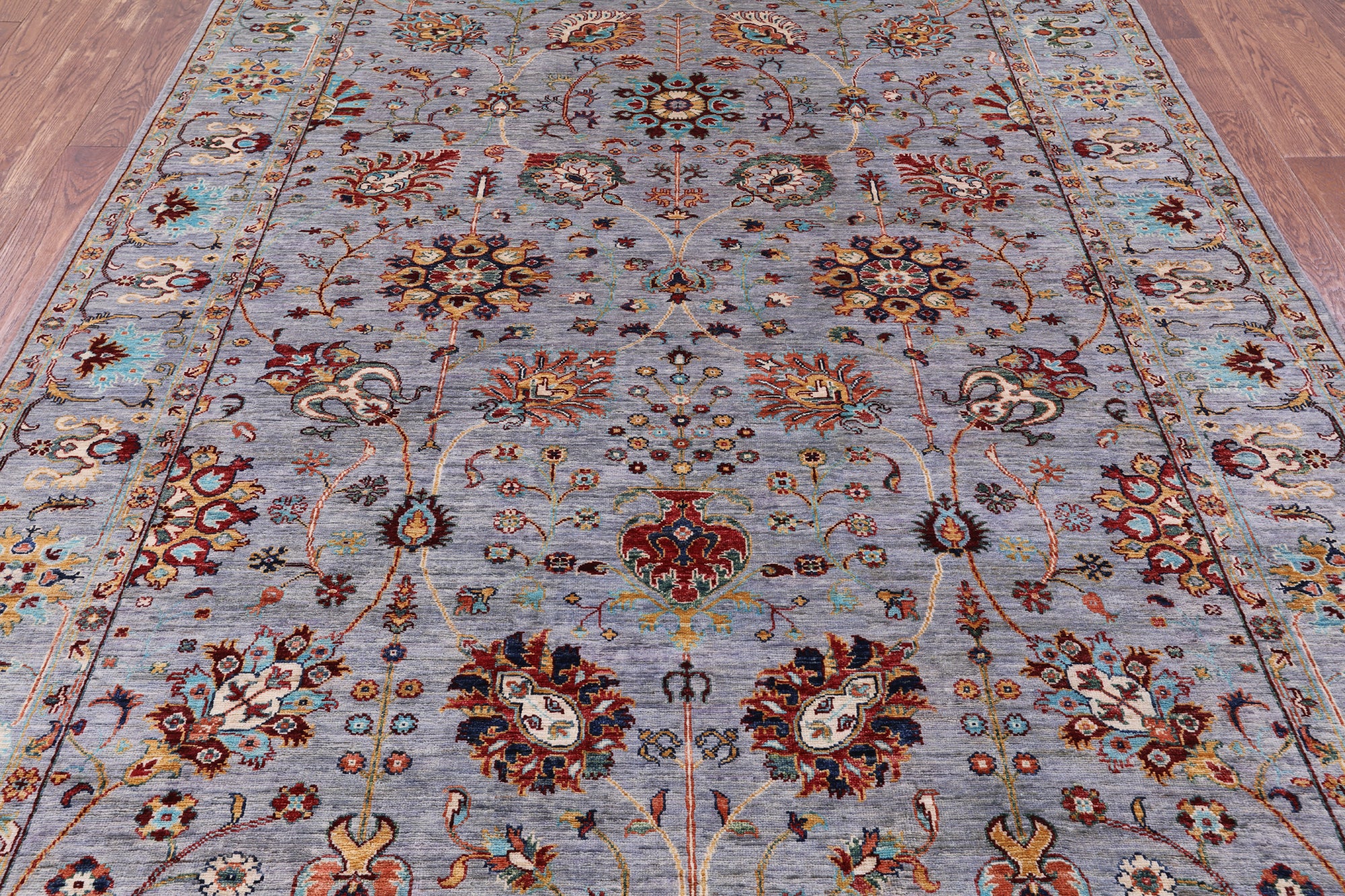 Peshawar Handmade Wool Rug - 6' 10" X 9' 8" - Golden Nile