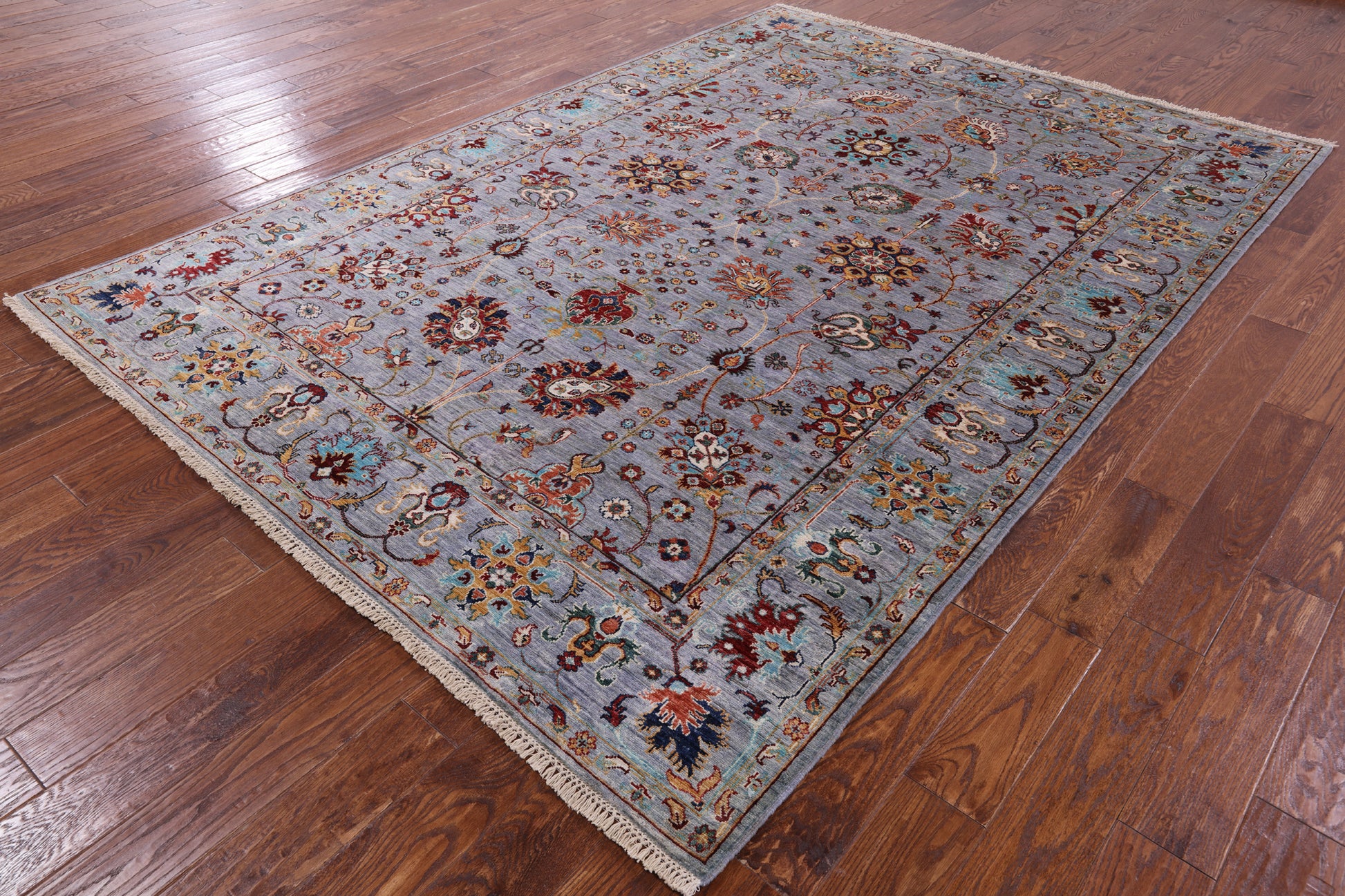 Peshawar Handmade Wool Rug - 6' 10" X 9' 8" - Golden Nile