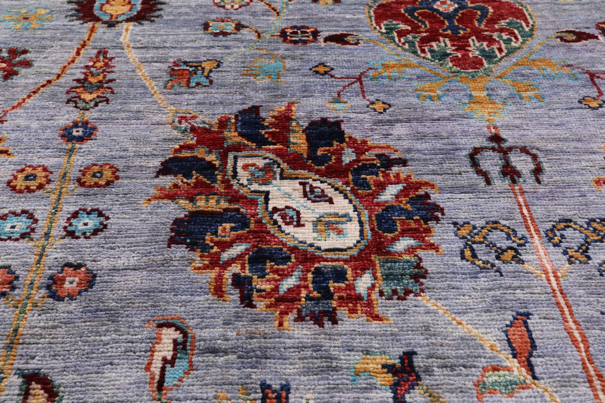 Peshawar Handmade Wool Rug - 6' 10" X 9' 8" - Golden Nile