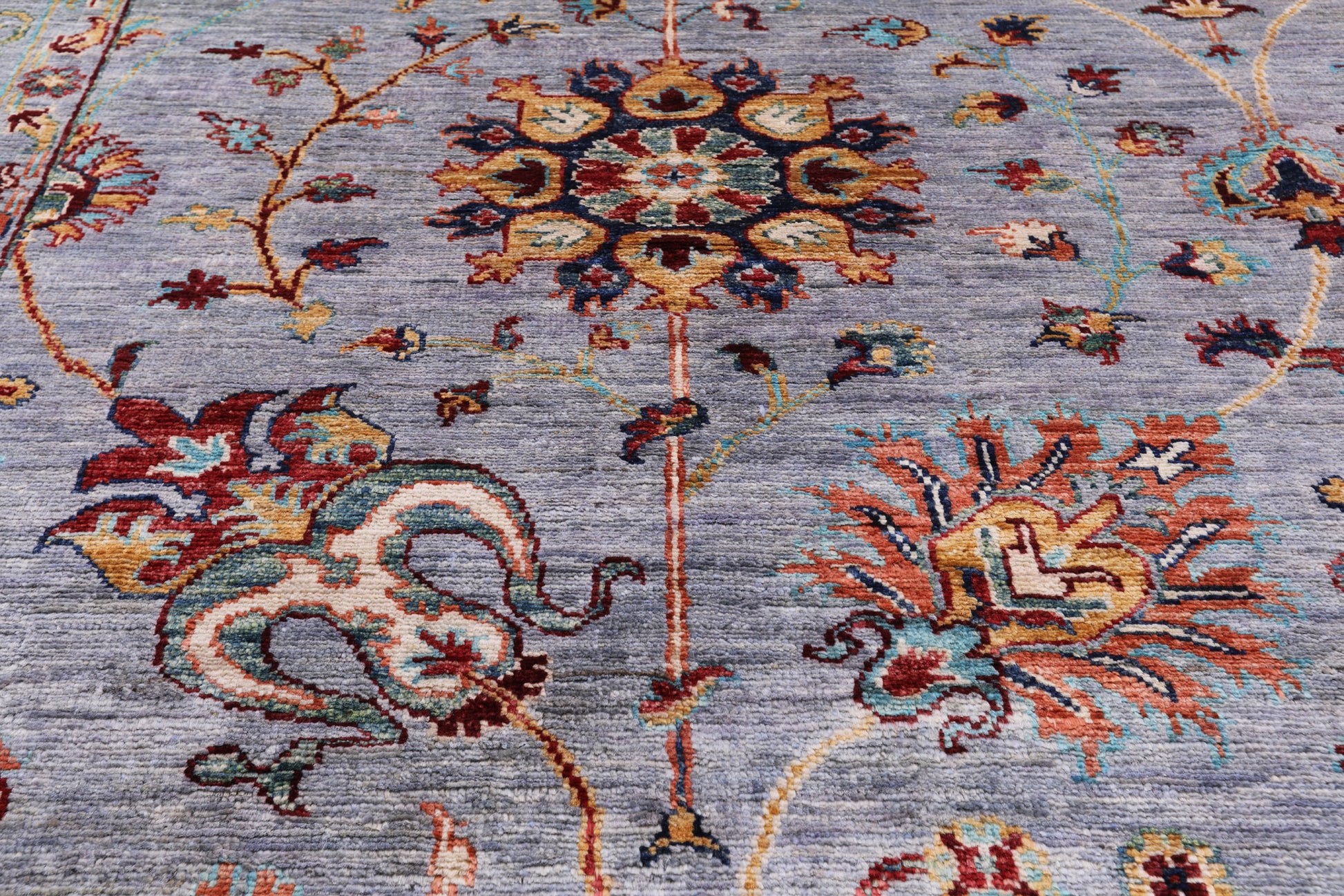Peshawar Handmade Wool Rug - 6' 10" X 9' 8" - Golden Nile