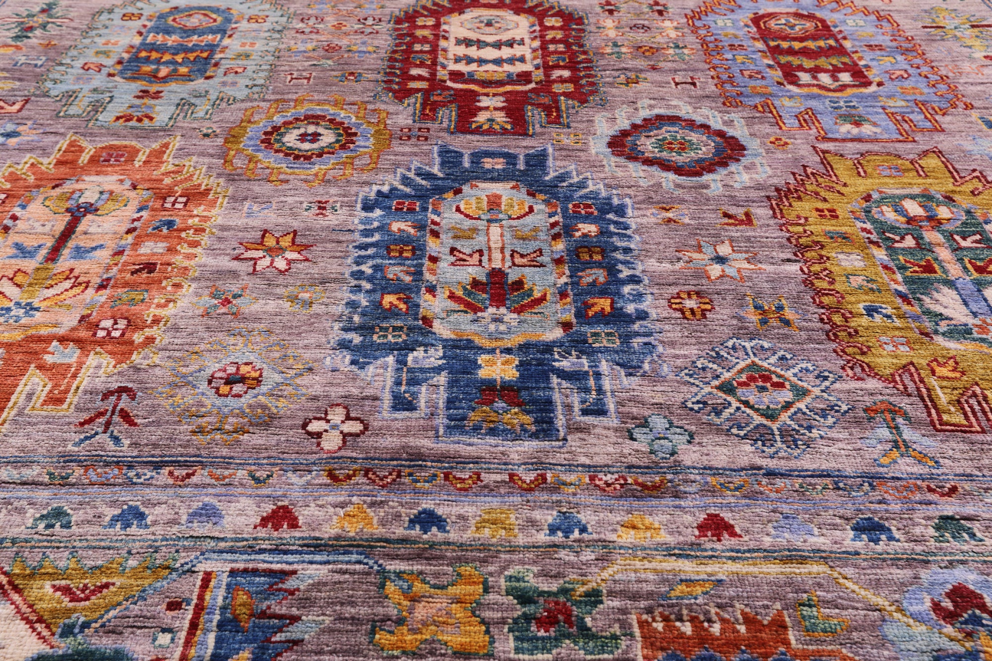 Persian Fine Serapi Hand Knotted Wool Rug - 7' 1" X 9' 8" - Golden Nile