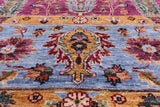Purple Persian Fine Serapi Hand Knotted Wool Rug - 6' 10" X 9' 8" - Golden Nile