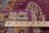 Purple Persian Fine Serapi Hand Knotted Wool Rug - 6' 10" X 9' 8" - Golden Nile