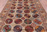 Turkmen Ersari Handmade Wool Rug - 6' 9" X 10' 0" - Golden Nile