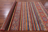 Khorjin Persian Gabbeh Handmade Wool Rug - 6' 10" X 9' 5" - Golden Nile