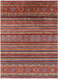 Khorjin Persian Gabbeh Handmade Wool Rug - 6' 10" X 9' 5" - Golden Nile