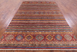 Khorjin Persian Gabbeh Hand Knotted Wool Rug - 6' 9" X 9' 11" - Golden Nile