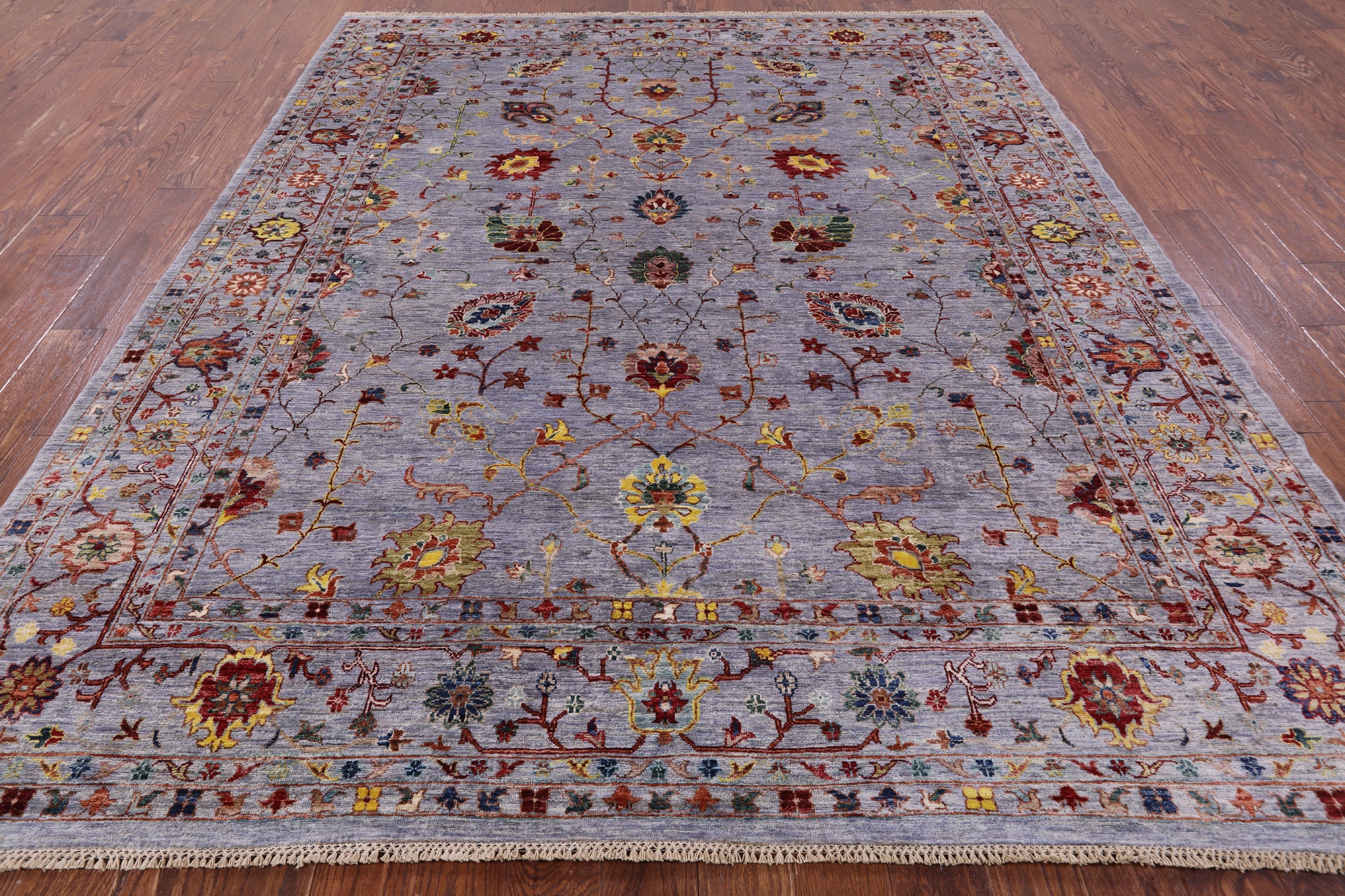 Peshawar Hand Knotted Wool Rug - 8' 0" X 9' 10" - Golden Nile